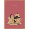 Shirokuma Cafe Retro Anime Poster - Japanese Kraft Paper Wall Art