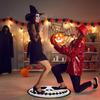 Halloween Rugs Mat Round Non-Slip Cute Creepy Nightmare Bath Rug Bathroom Shower Floor Mat for Halloween Indoor Decor