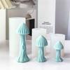 Cute Mushroom Silicone Candle Mold Plant Shape Handmade DIY Aromatherapy Resin Plaster Art Ornaments Baking Mold Home Decor