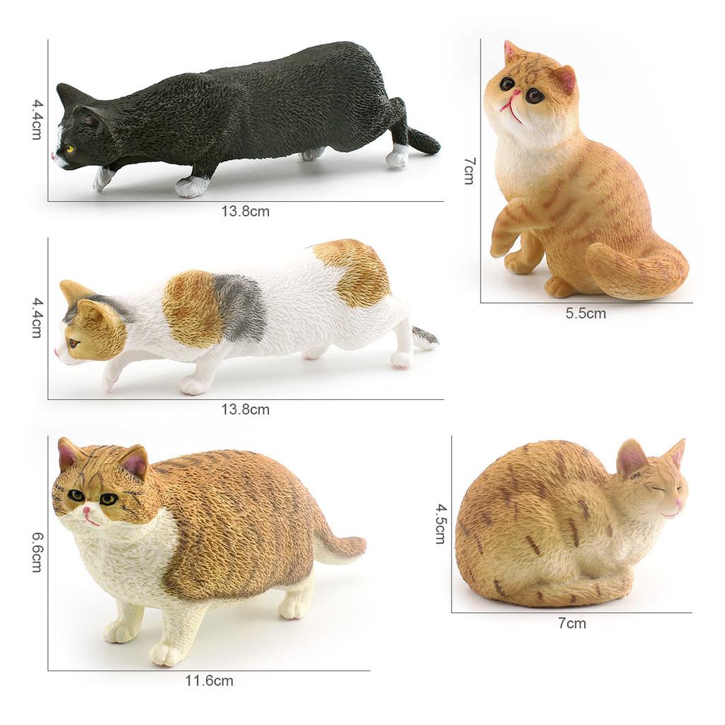 Kids Plastic Shorthair Cat Figurine Replica For Learning And Decoration