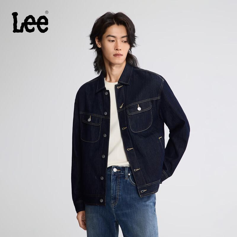 Lee Men s Comfortable Fit Denim Lapel Jacket LMT013189 L