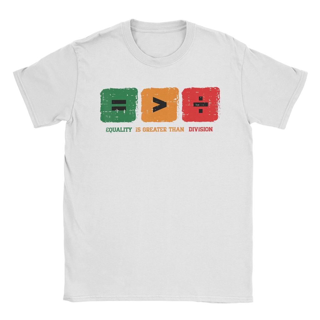 Equality Is Greater Than Division Black History Month 100 Cotton T Shirt For Unisex T Shirts Tee Shirt Plus Size Dropshipping Tops
