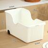 Compact Plastic Kitchen Bin with Wheels and Open Top for Effective Dish Storage