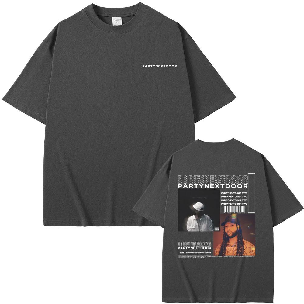 Rapper Partynextdoor Partynextdoor Dvě Alba Oboustranný Potisk Tričko Pánské Hip Hop Vintage Trička Pánské Nadměrné Streetwear