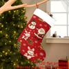 Christmas Decoration Fireplace Hanging Stocking 1pc Friendly Santa Claus (2) Pattern Christmas Gift Socks, Chr