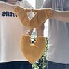 Couple Winter Knitted Gloves with Heart Decor Solid Color Warm Thermal Gloves for Cold Weather Daily Wear One Size
