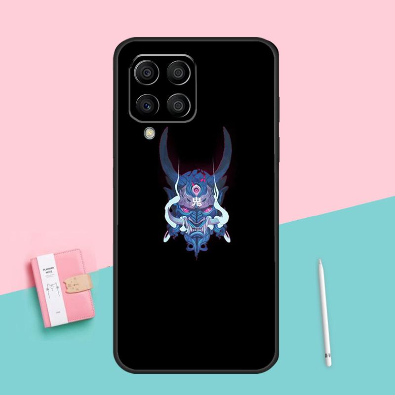 Samurai Oni Mask For Samsung Galaxy M53 M33 M32 M16 M06 M12 M55 M15 M35 M14 M34 M54 M11 M21 M31 M13 M52 Case