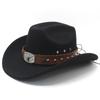 JYL TS DIY Ox Head Cowboy Hat Unisex Western Ethnic Suede British Jazz Hat
