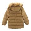 Moncler With Fur Down Jacket 0 0 Khaki Beige Women Used