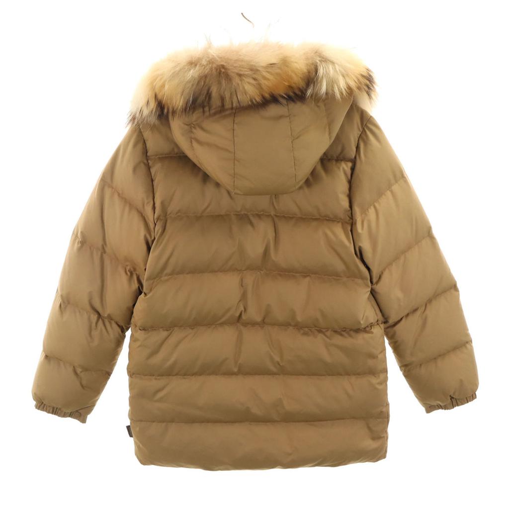 Moncler With Fur Down Jacket 0 0 Khaki Beige Women Used