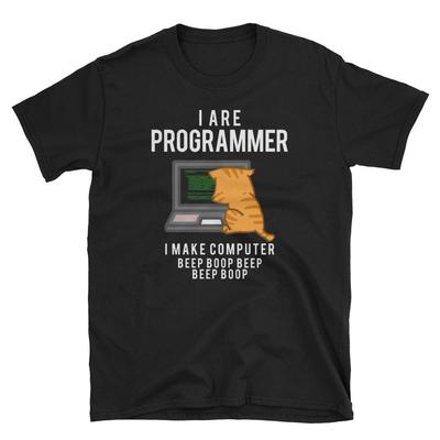 Funny Cat Computer Programmer Shirt Coder Shirt Computer Science Major Gift