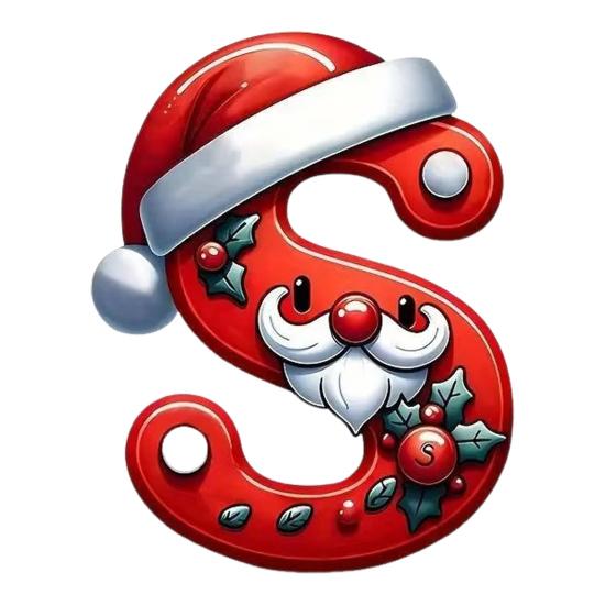 26 Letters Christmas Ornaments Personalized Santa Claus Monogram Initial Letter Xmas Tree Pendant for Tree DIY Craft Home Decor