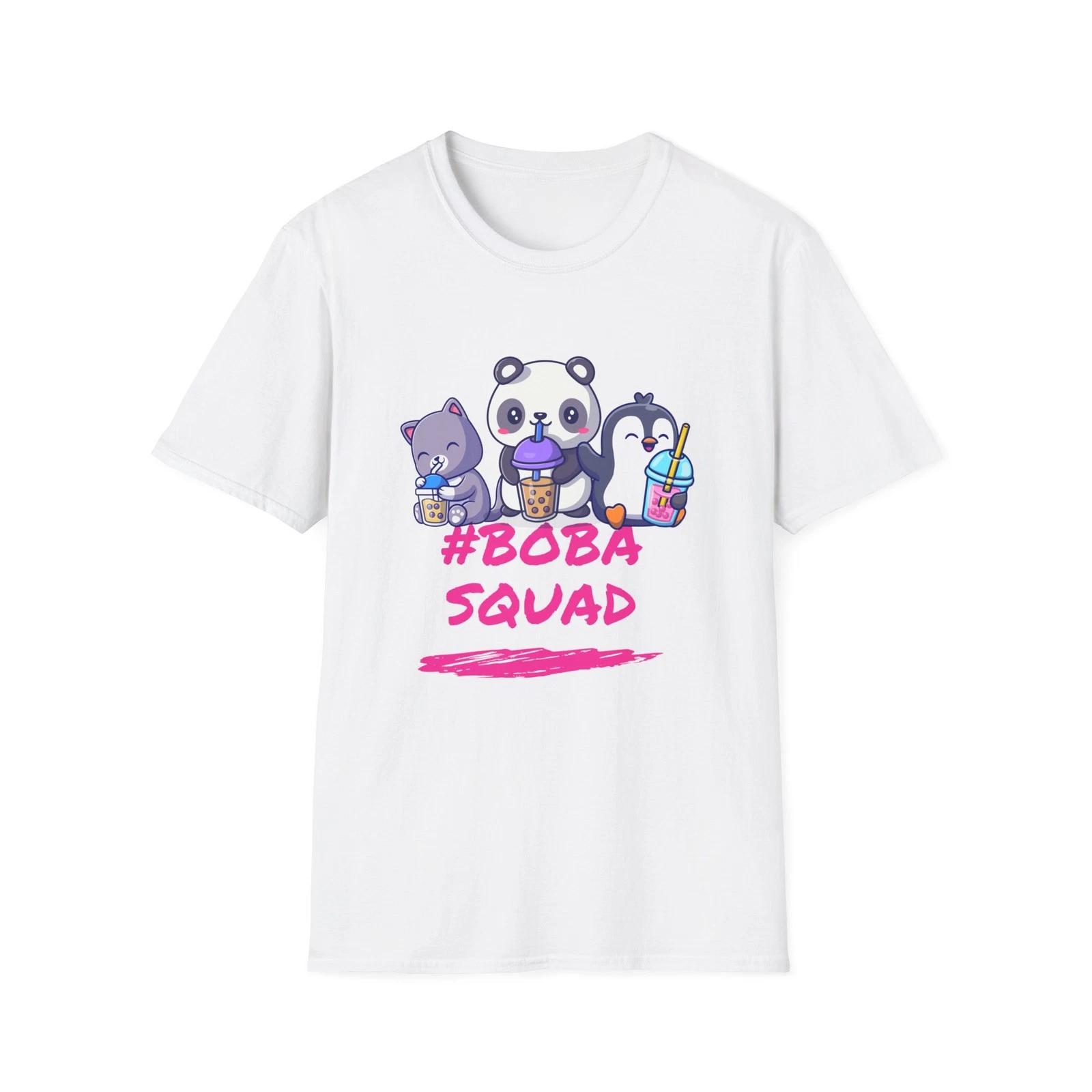 

Cute #BOBA SQUAD Unisex T shirt | Animal Friends Tee, Gift for Bubble Tea Lovers XL