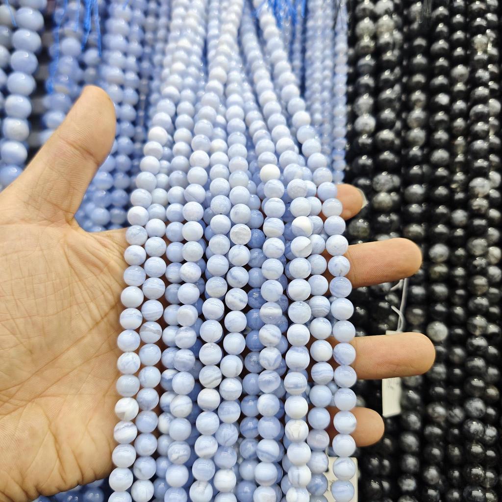 Blue Series Aquamarine & Blue Lace Agate Natural Stone Beads for DIY Jewelry