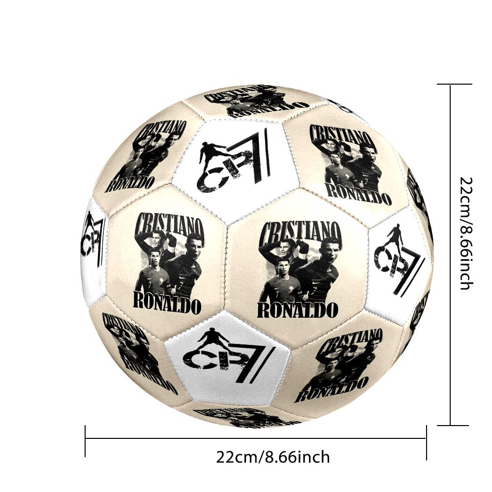 Ronaldo's Evolution Sports Size 5 Soccer Football Machine Sewn Indoor/Outdoor Universal Football Unique Gift for Soccer Lovers