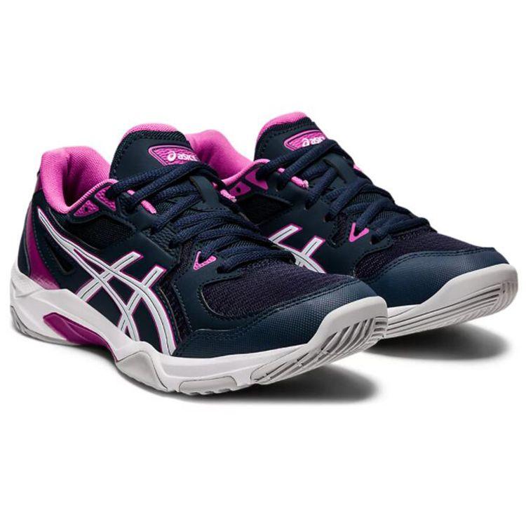 Asics Gel Rocket 10 French Blue Purple Women Sneakers White 1072A056-400