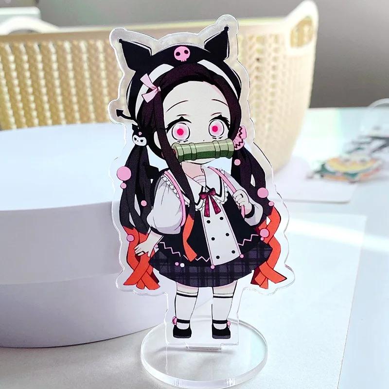 Demon Slayer Anime Peripheral Cute Acrylic Model Sign Kimetsu No Yaiba Zenitsu Nezuko Desktop Kawaii Office Desk Ornament Gift