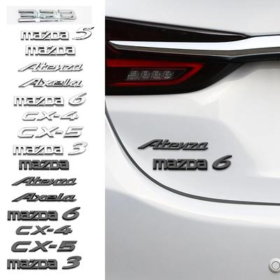 1pcs 3D ABS Car Logo Letters Trunk Emblem Symbols Badge Sticker for Mazda 3 5 6 Atenza Axela CX-4 CX-5 323 M3 M6 Car Accessories