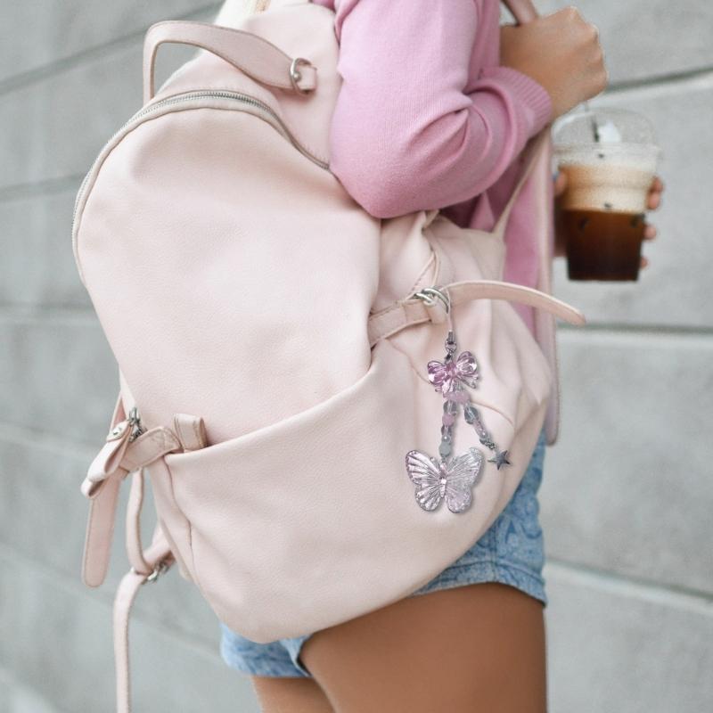 Phone Pendant Phone Chain Phone Lanyards Bag Pendant Butterfly Phone Jewelry Accessaries Perfect Gift for Women Girls