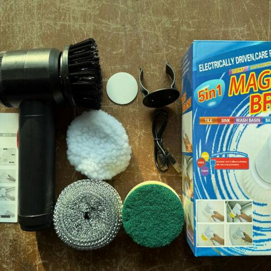 Wireless Multi-Function Electric Brush for Shoes and Toilets - Gentle on Shoes, Perfect for Cleaning.