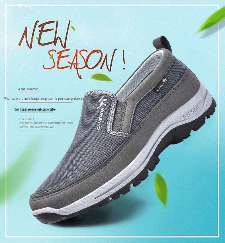 Herren Übergröße Slipper Mesh Walking Sneaker, Größe 49