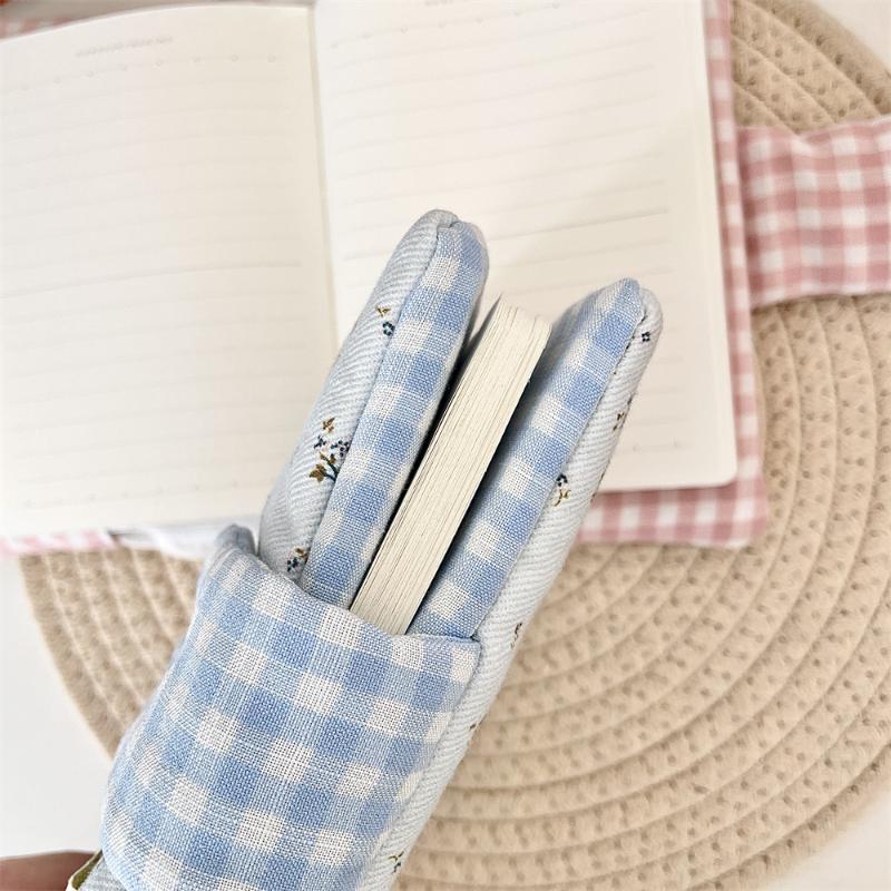 Sweet A6 Handmade Floral Print Jacket Book Cover Portable Ledger Notepad Diary Protective Case Book Storage Hanging Decoration