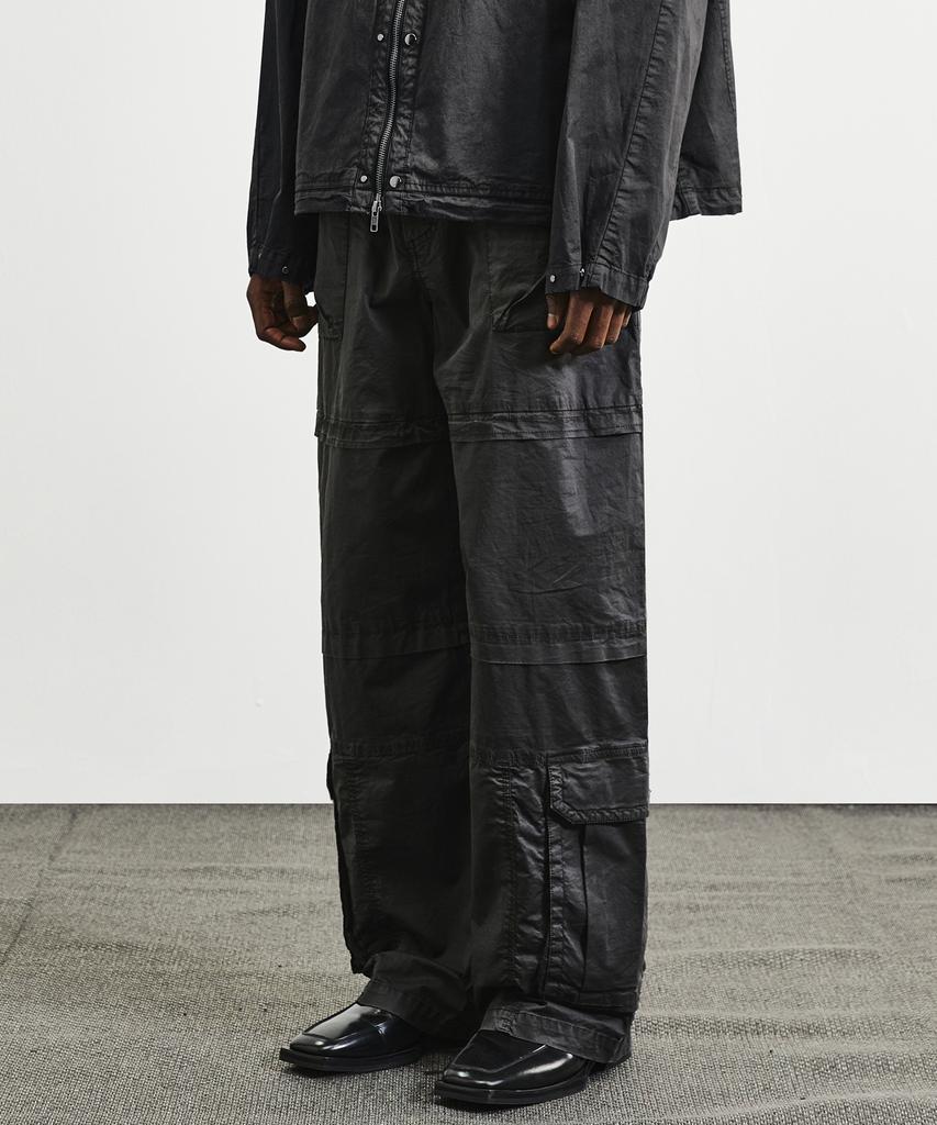 LMOOD Dipin Garment Washed Cargo Pants Charcoal Grey