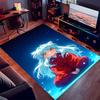1pc Inuyasha Print Area Rug - Soft,Washable Non-Slip Indoor Mat for Office Chairs,Living Room,Home Office Decorative Rug