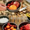 4pcs Lightweight Stackable Bowl Portable Single Layer Dinner Fruit Bowl Food Container for Outdoor