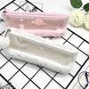 Minimalist Spliced Semi-transparent Pencil Case for Girls Rabbit Japanese-style Cute and Fashionable First-grade Fluffy Portable Stationery Storage