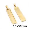 5pcs Stainless Steel 10x25mm 10x50mm Inner Size Rectangle Square Pendant Cabochon Blank Base Setting Tray for DIY Jewelry Making