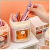 1pcs Creative Cartoon Multi Grid Pen Holder Student's Favorite Multifunctional Storage Box with Grid Desktop Stationery Box