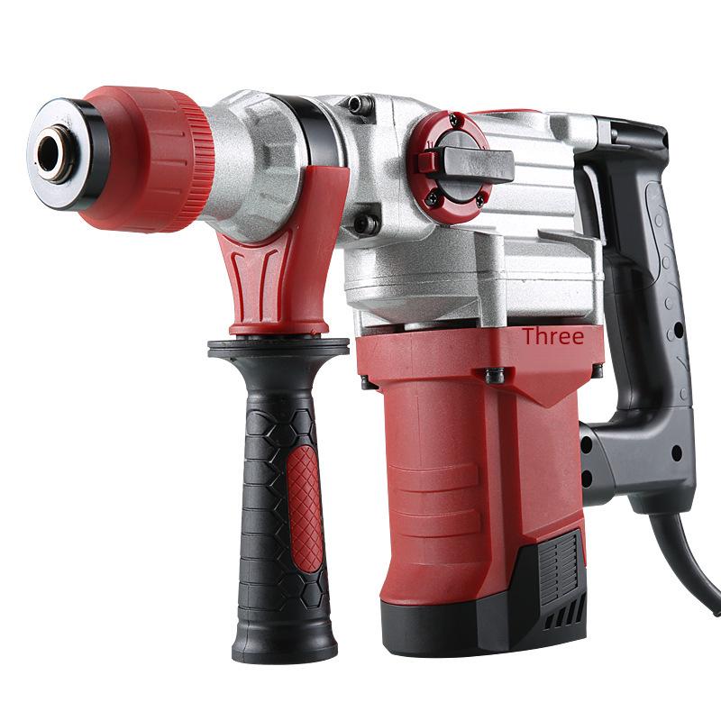 All-Copper Multi-Function Electric Hammer & Drill: Dual-Purpose Tool for Concrete, Home & Industrial Use.