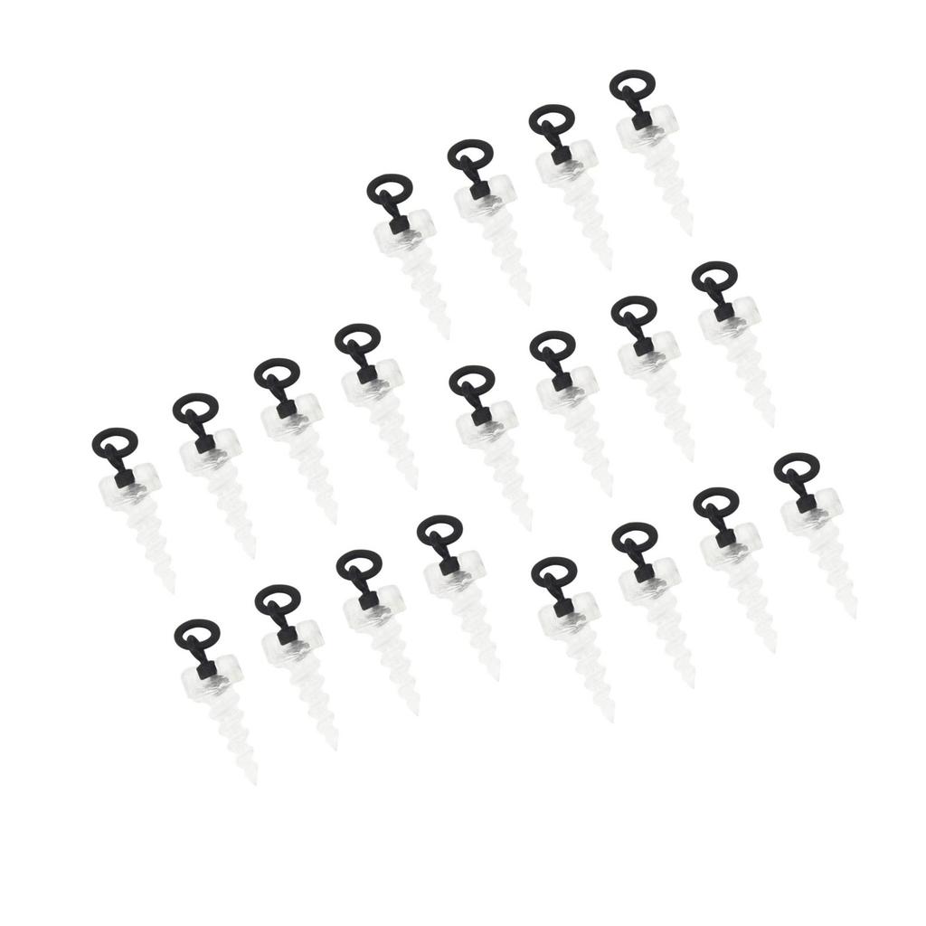 20 Stück Angelköder Schraube Karpfen Boilie Köderschraube mit Ringen Wirbel Angel-Terminal-Rig Tackle Angelzubehör