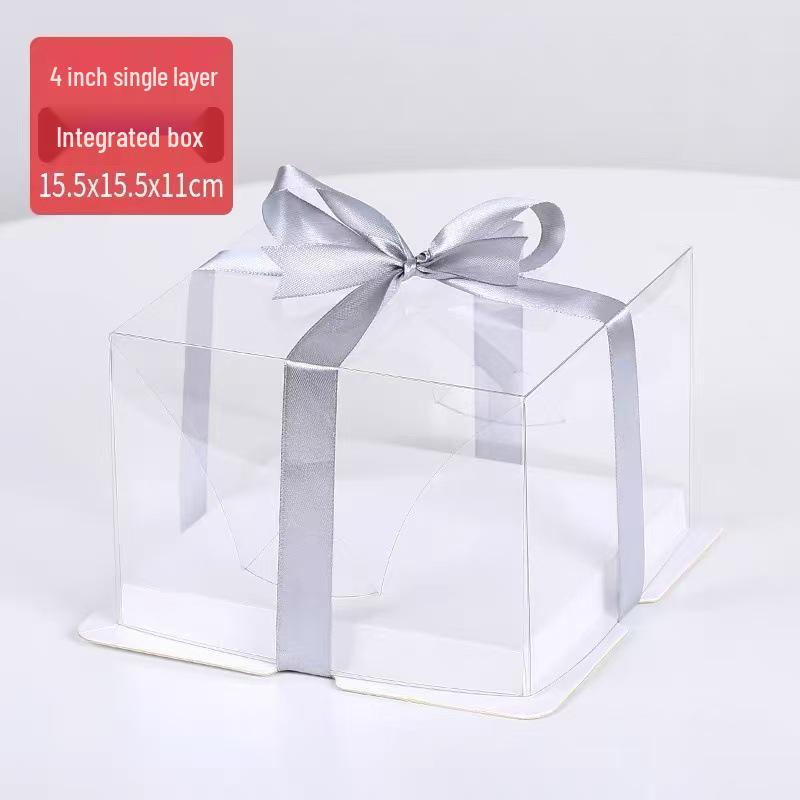 Klare doppellagige Geburtstagskuchenbox - Mehrere Größen: 4, 6, 8, 10, 12 Zoll