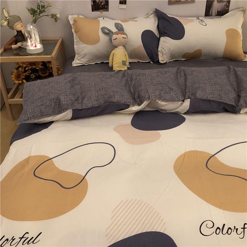 Buy Simple Cotton Fourpiece Thick Bed Linen Quilt Cover Bedding at affordable prices — free