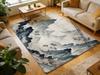 Mountain Ink Art Mat Living Room Decoration Home Sofa Non-Slip Carpet Study Bedroom Tatami Children'S Soft Floor Mat