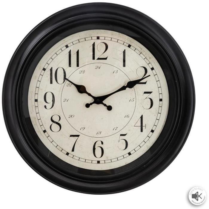 Pendule murale en plastique - Grand Station Moderne - Ø 39 cm - Beige - Contemporain - Design