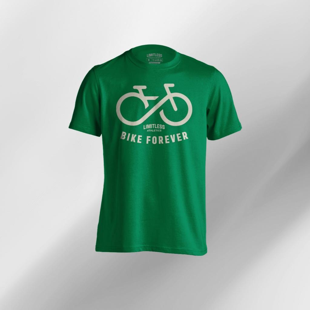 Bike Forever - Drifit Shirt Men's Activewear T-Shirt Cycling Biking MTB RB Mountain Road Gravel Eco Dry Fit