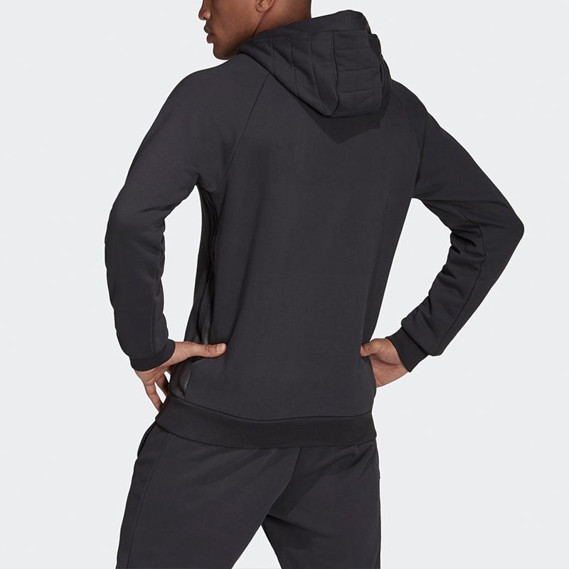 adidas Felpa con cappuccio sportiva da calcio Real Madrid Uomo Top Nera GR4276