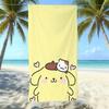 Cute Puppy Cartoon Print Microfiber Beach Towel Water Absorbent Quick Dry Bath Towel For Vacation