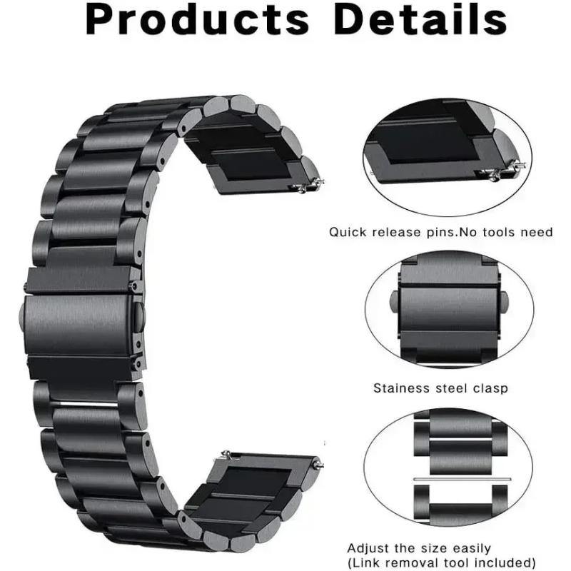 Edelstahlarmband für Amazfit Active 2 Quadratisches Band Metallarmband für Amazfit Active 2 Metallband Luxus