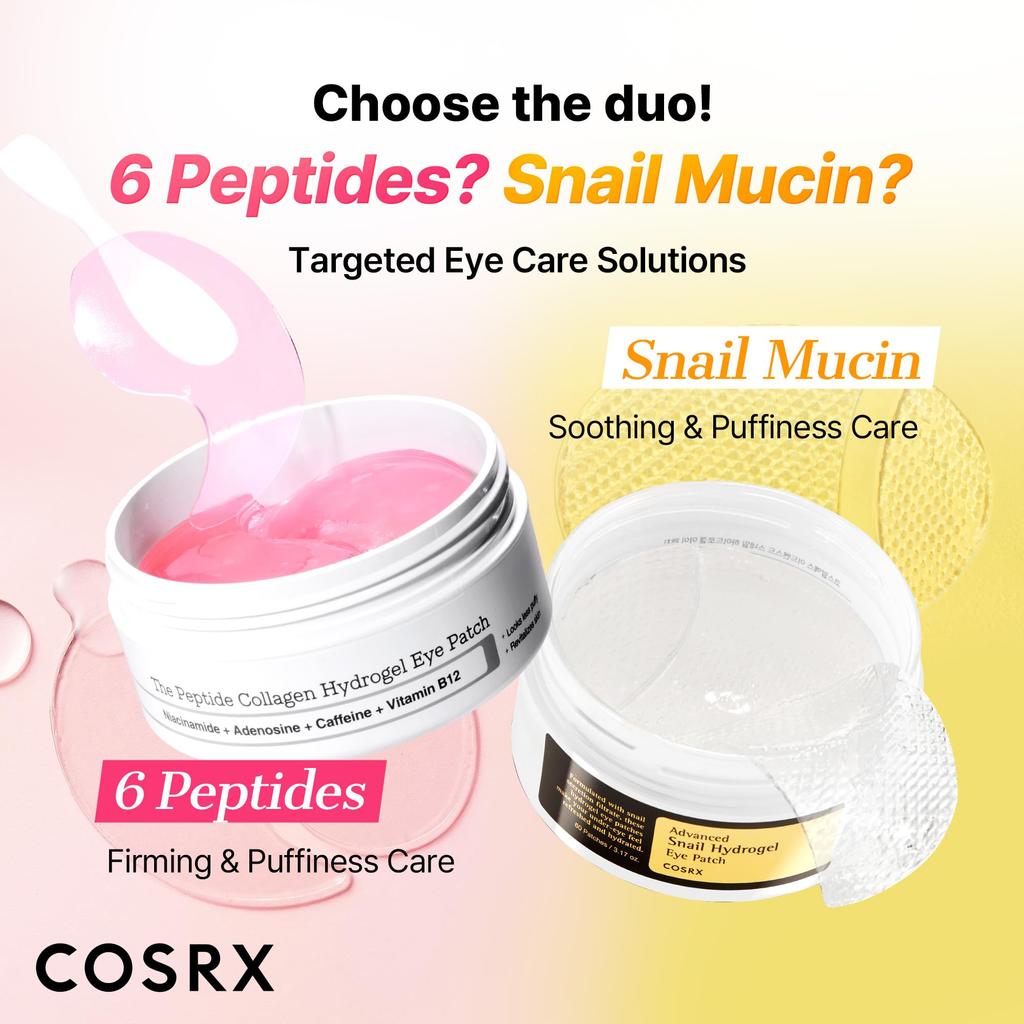 COSRX Snail Peptide Eye a formula containing snail mucus moisturizes and hydrates the reduces and contains 5 ppm and suitable for dry skin and all