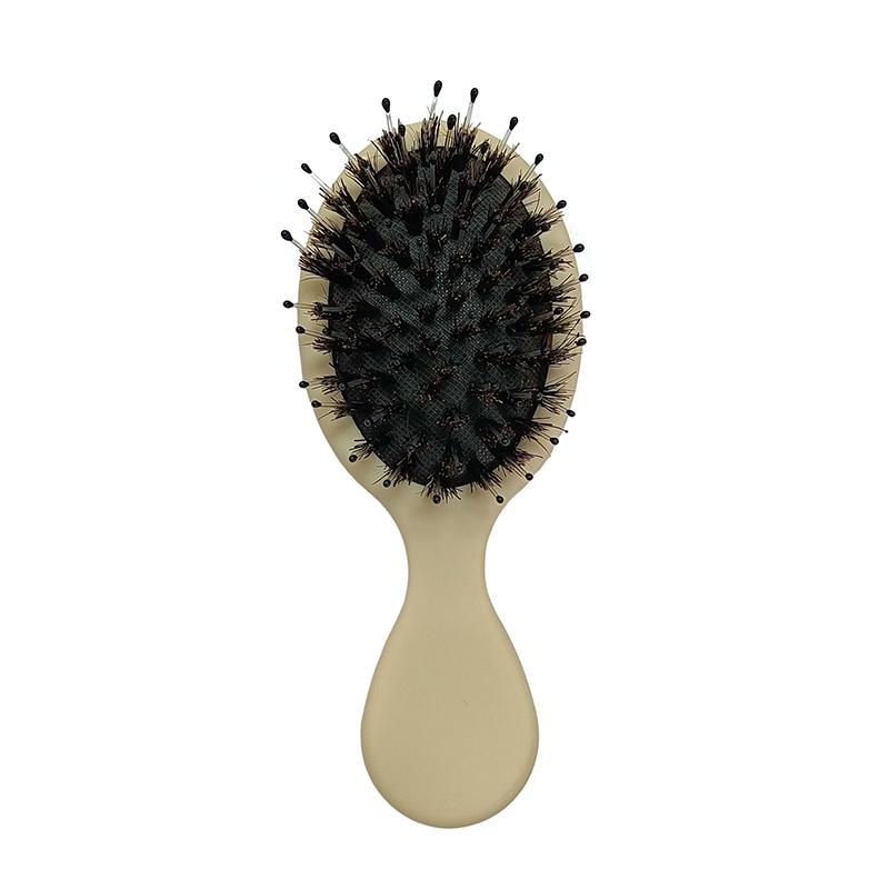 

New Natural Boar Bristle Oval Hair Brush Comb Head Scalp Massage Comb Portable Horsehair Comb Fashion Styling Tool жёлтый