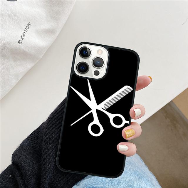 Barber Shop Hair Stylist Phone Case Cover For iPhone 17 Air 15 16 14 13 12 Pro Max 11 Pro Max Plus Coque Shell
