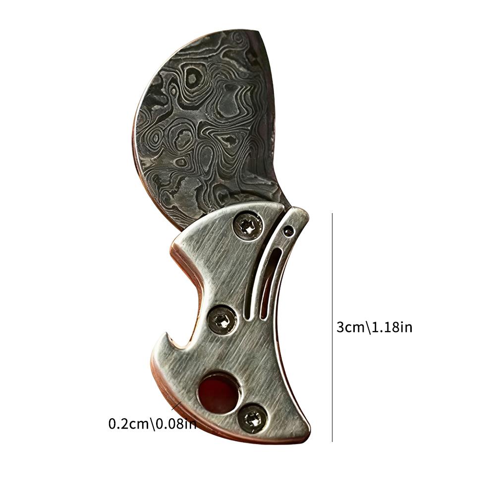1/2PCS Alloy Coin-shaped Circular Accessory Pocket Knife Portable Keychain EDC Cutter Bottle Opener For Opening Packages And Box
