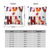 Indochine Band Logo Pillowcase Polyester Linen Velvet Pattern Zip Decor Sofa Cushion Case