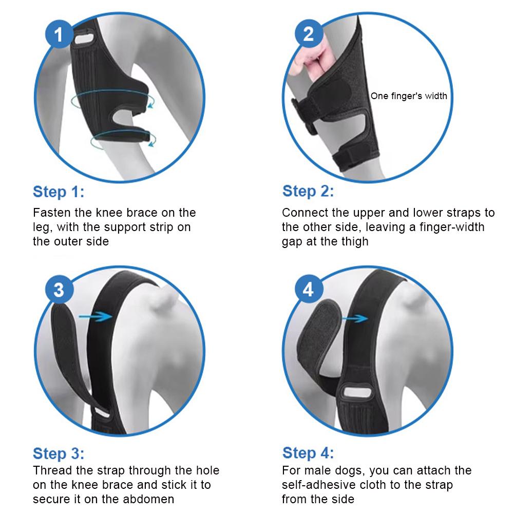 Breathable Adjustable Pet Joint Protection Covers Comfortable Dog Knee Brace Rear Leg Brace Dog Arthritisd Protector Leg Wrap