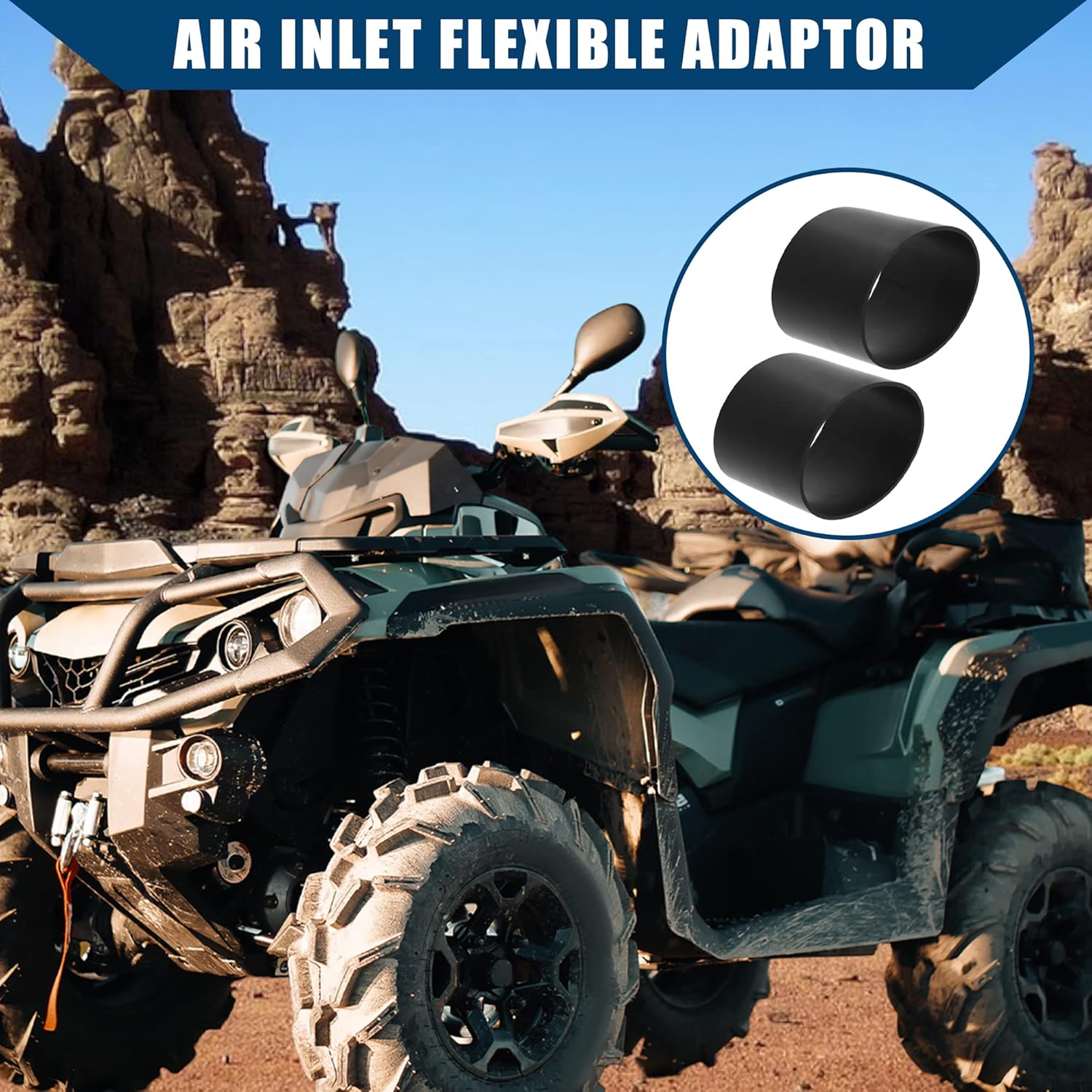 

707000789 / Front/Air Inlet Rubber Flexible Adaptor for Can- Am OUTLANDER 330 2004-2005 for Can-Am TRAXTER CVT 2005 / Inlet Adapter