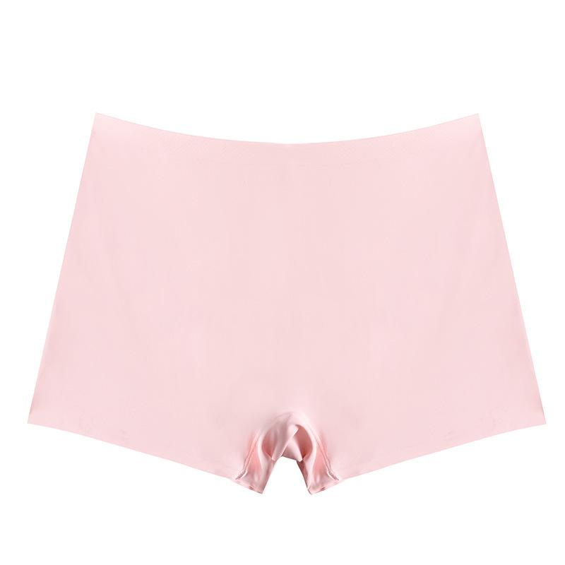 Slip boxer in seta ghiacciata senza cuciture, mutandine da donna, boxer a vita media, pantaloni di sicurezza antiscivolo, leggings, biancheria intima estiva